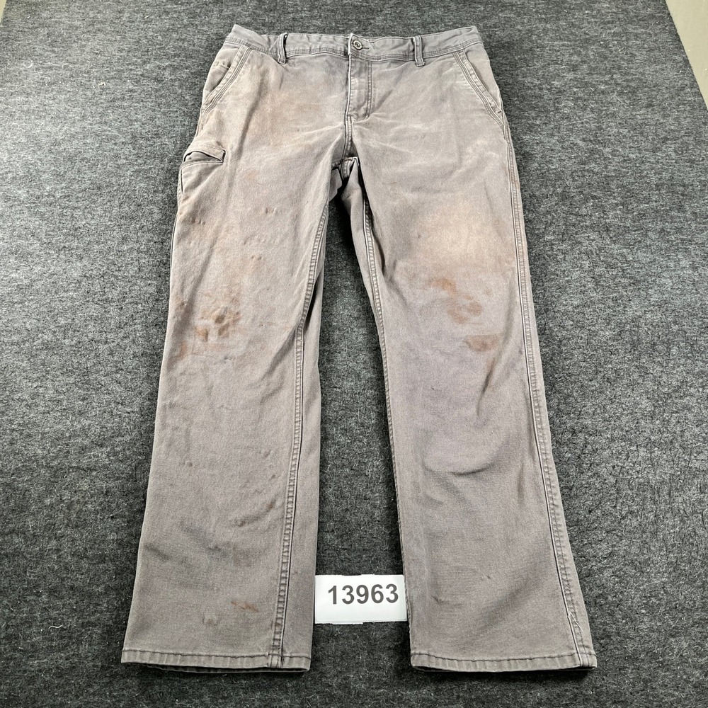 Vintage Weatherproof Relaxed Fit Pants Mens 36x32 Gray Cotton Stretch Workwear